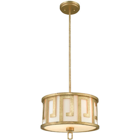 Lampadario Contemporaneo Lemuria Acciaio Oro Anticato 2 Luci E27
