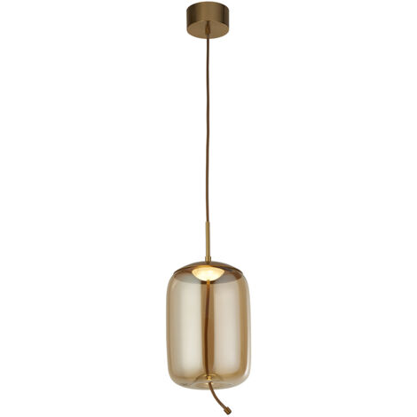 Lampadario Contemporaneo Lisbona Acciaio Ottone Vetro Argento Led 6W 2700K