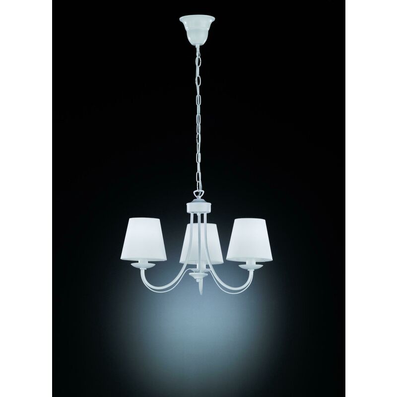 Image of Trio Lighting - italia lampadario cortez 3xe14 28w diametro 47cm in metallo colore bianco 110600331