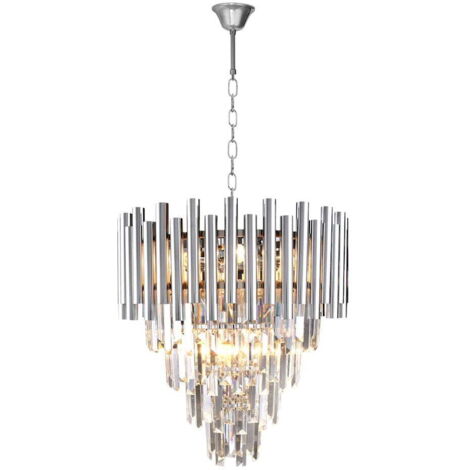 Lampadario cristallo/metallico Madison Milagro 9xE14