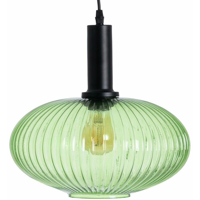 Bigbuy - Lampadario Cristallo Metallo Verde 30 x