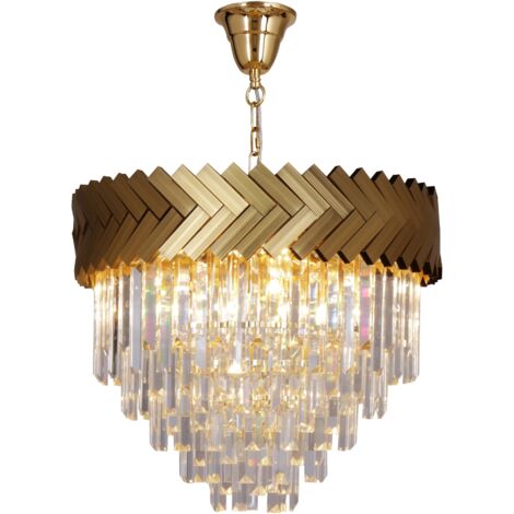 Lampadario cristallo moderno oro LYON 9xE14 Zuma 23910/9