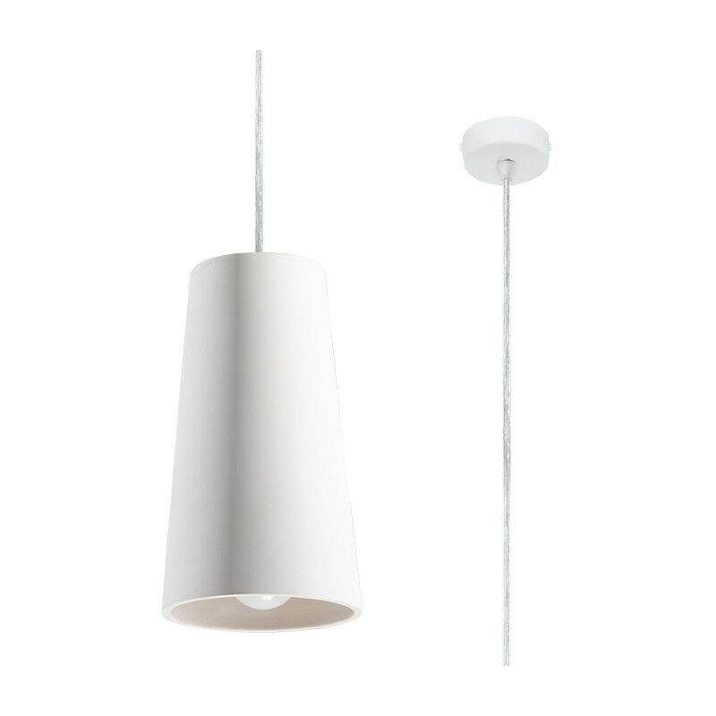 

Sollux Lighting - Lampadario Cupola Ceramica Bianca E27 Lámpara colgante de cerámica tipo domo Blanco E27