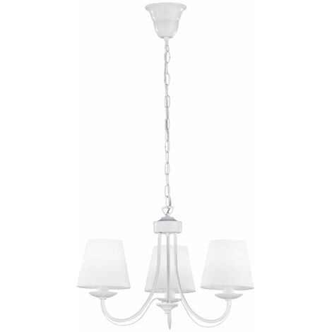 Lampadario da Interno  E14 in Metallo Bianco Opaco