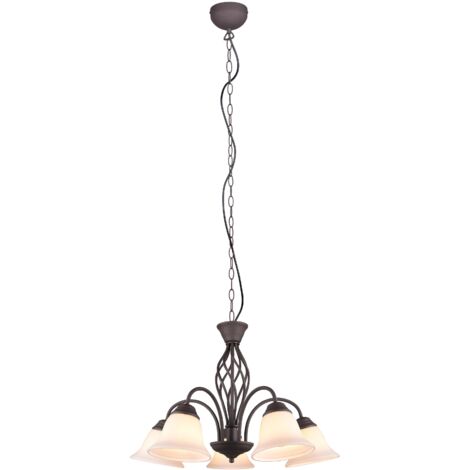 Lampadario da Interno  E27 in Metallo Ruggine