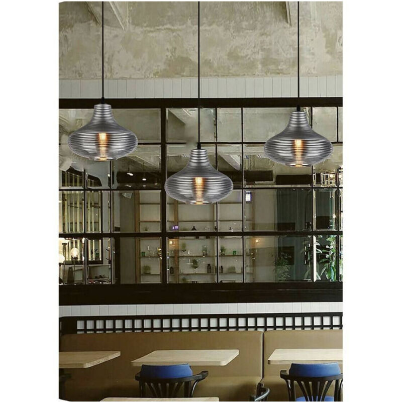 Lampadario Da Soffitto a Goccia In Vetro Lampada Sospensione Attacco E27 A36-02 - - Trade Shop Traesio
