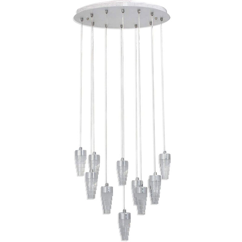 Image of Vetrineinrete - Lampadario da soffitto a sospensione a led 41 watt plafoniera moderna con bicchieri estraibili lampada sospesa arredamento moderno