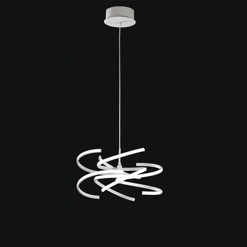 Image of Perenz - Lampadario In Metallo Moderno Nest Bianco Led Luce Calda Piccolo - Bianco