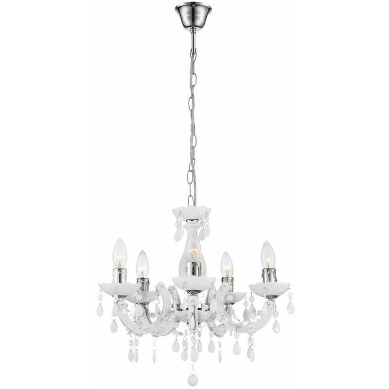 Image of Etc-shop - Lampadario da soffitto in cristallo Kron lampada da soggiorno telecomando in un set comprensivo di lampadine a led rgb