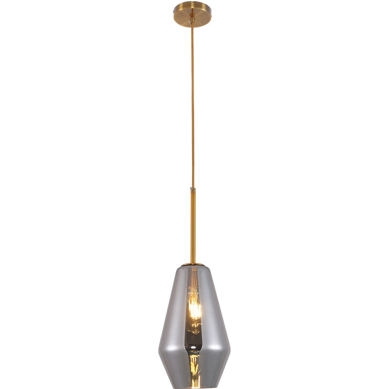 Image of Lampada a soffitto in cristallo - Lampada a sospensione dal design vintage - Alua Gigrio trasparente - Vetro, Metallo - Gigrio trasparente