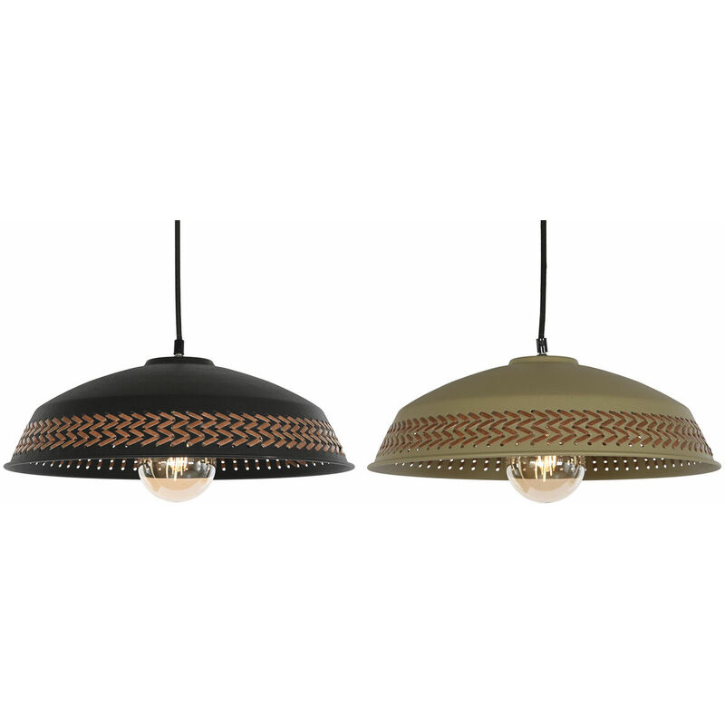 Dkd Home Decor - Lampadario Marrone Nero Crema