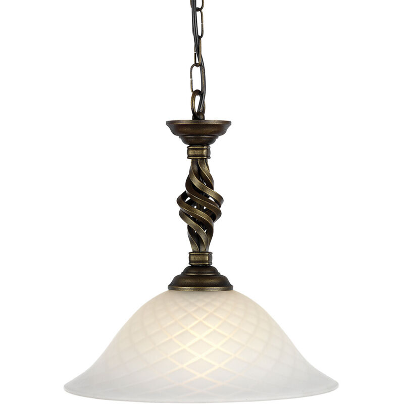 Lampadario Elstead Pembroke 1 luce, nero, oro, attacco E27