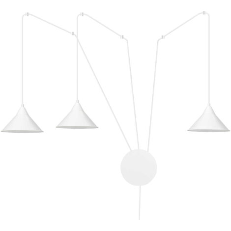 Lampadario Emibig Abramo bianco 3 luci E27 regolabile