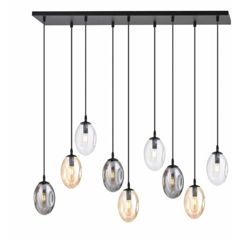 Lampadario Emibig Astral 9 luci E14 vetro multicolor