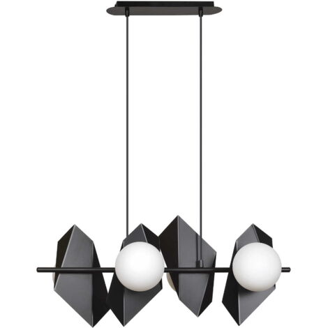 Lampadario Emibig Drifton 4 4xE14 nero metallo/vetro