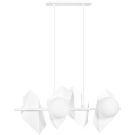 Lampadario Emibig Drifton bianco 4xE14 LED vetro metallo