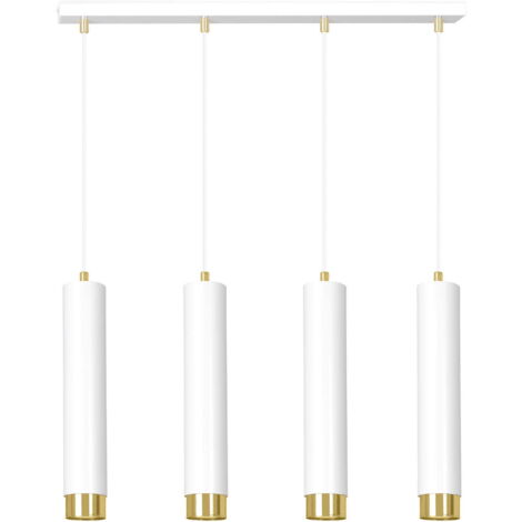 Lampadario Emibig KIBO bianco oro 4xGU10 dimmer regolabile