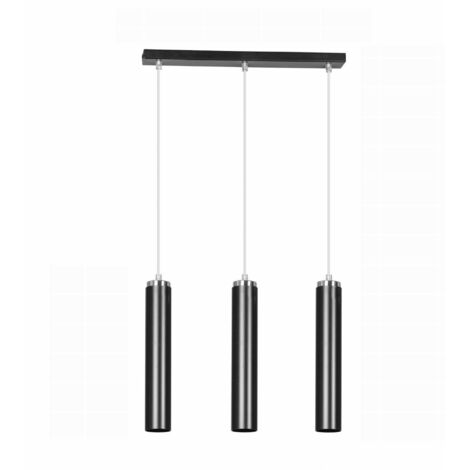 Lampadario Emibig Luna 3, 3xGU10, nero/cromo, metallo
