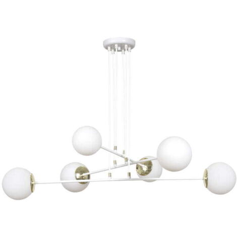 Lampadario Emibig OGNIS 6 Bianco 6xE14 Ø90cm H100cm