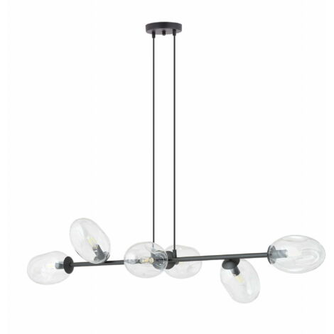 Lampadario Emibig Pandora 6 luci E14 vetro trasparente