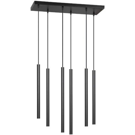 Lampadario Emibig Selter 6 Nero 6xG9 metallo 59cm H120cm