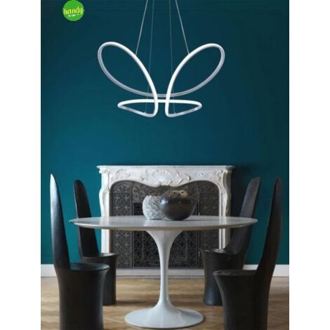 Lampadario Farfalla Sospesa Novecento Silver 45W