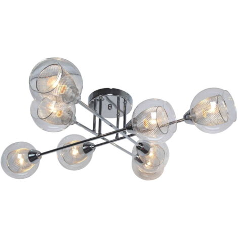 Lampadario FONS K-JSL-1302/8 Kaja cromo trasparente 8xE14