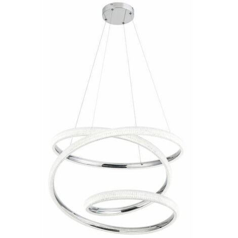 Lampadario glamour cromo Enzo LED 58W Ø70cm Reality