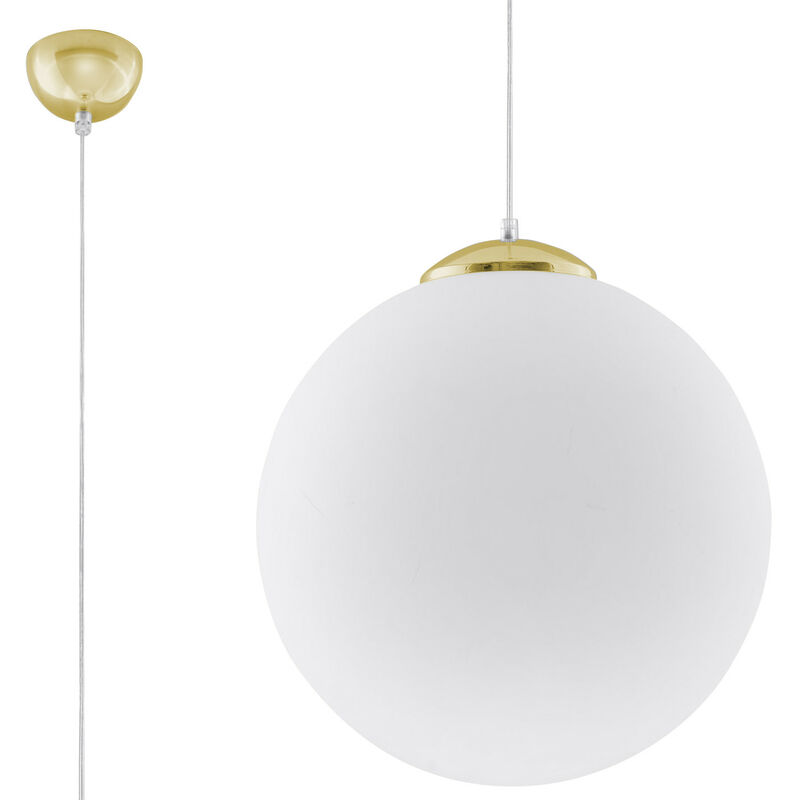 

Sollux Lighting - Lampadario Globe Bianco, Oro E27 Lámpara colgante Globe Blanco, Dorado E27