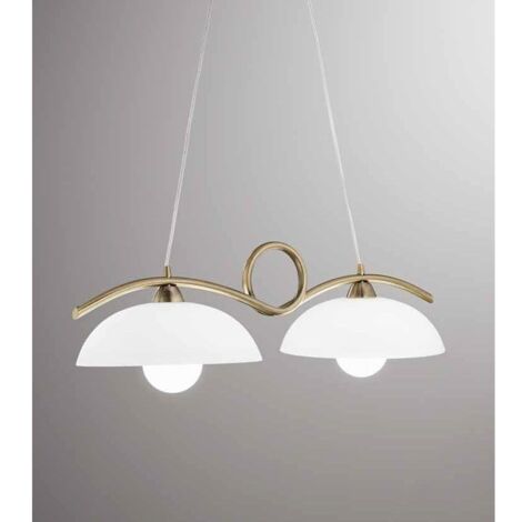 LAMPADARIO HALLEY 2XE27 76X30XH110CM BRONZO.