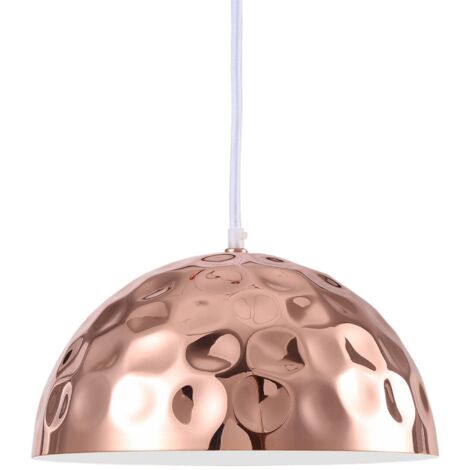 Lampadario in acciaio finitura rame cm. Ø.40 x H.23