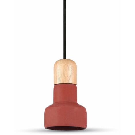 LAMPADARIO IN CALCESTRUZZO ROSSO