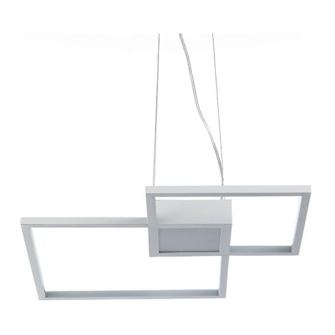 Lampadario in metallo bianco cm. L.54 P.54 H.8