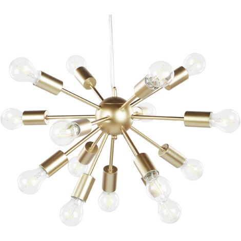 Lampadario Salone Paralume Organza 5 Luci Bianco Cima Trio Lighting