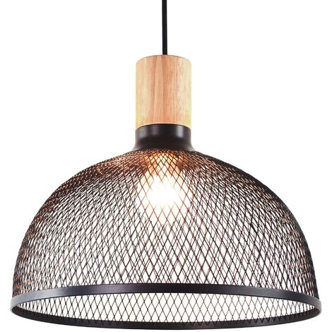 Lampadario in metallo nero opaco cm. Ø34 H28
