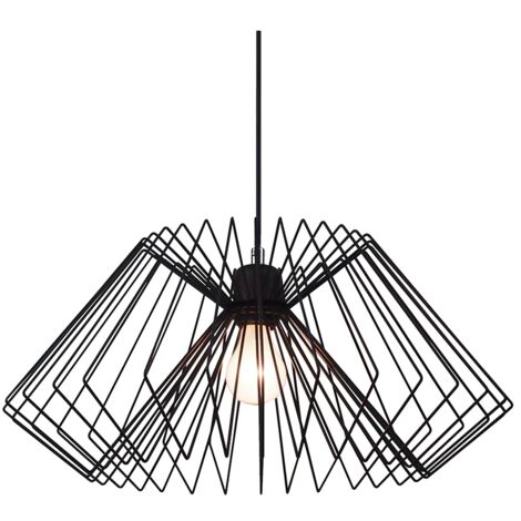 Lampadario in metallo nero opaco cm. H25 Ø50
