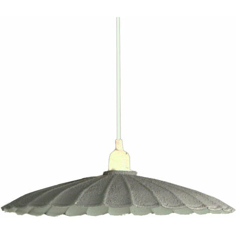 Lampadario in metallo vintage bianco/grigio con attacco cm Ø25