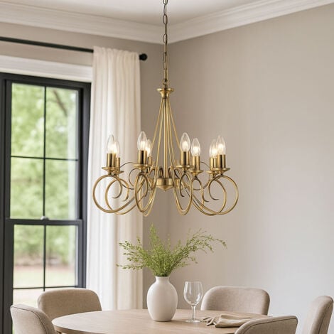 Lampadario in ottone antico a sospensione lampadario a soffitto illuminazione sala da pranzo soggiorno lampada a sospensione