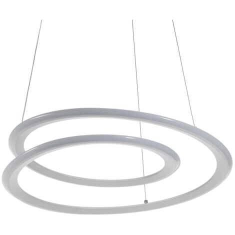 Lampadario in polipropilene bianco opaco cm H.165 x Ø.50