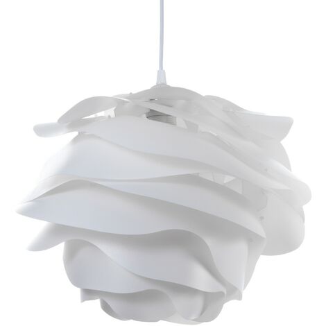 Lampadario in polipropilene bianco opaco cm H.30 x Ø.40