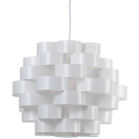 Lampadario in polipropilene bianco opaco cm H.30 x Ø.40