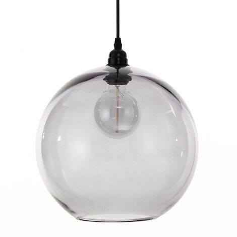 Lampadario in vetro grigio trasparente cm. Ø.30 x H.28