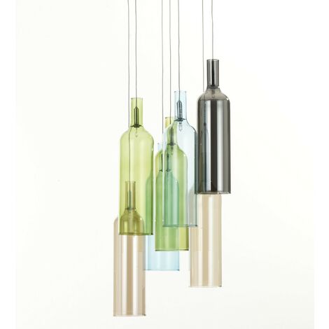 Lampadario in vetro multicolore cm. H120 Ø30