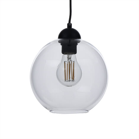 Lampadario in vetro trasparente cm. Ø20