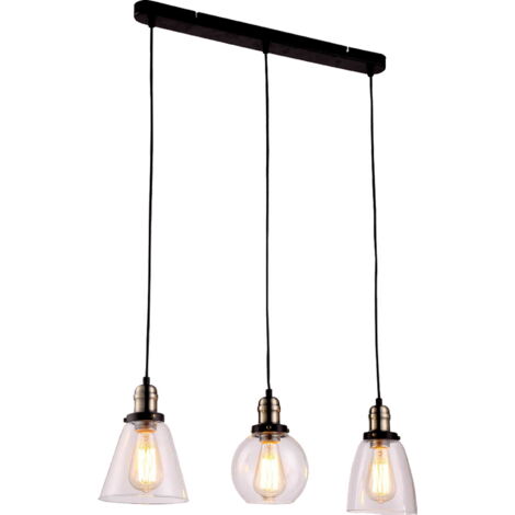 Lampadario industriale nero 3xE27 Kaja Samanta K-8036A3