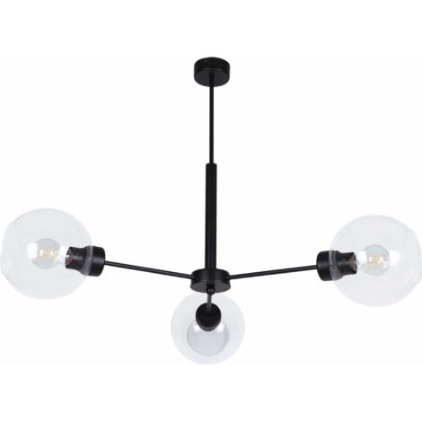 Lampadario industriale nero opaco 3xE27 Kaja Lambert K-4856
