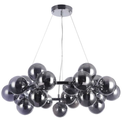 Lampadario Italux Cabella moderno cromato 25xG9 nero