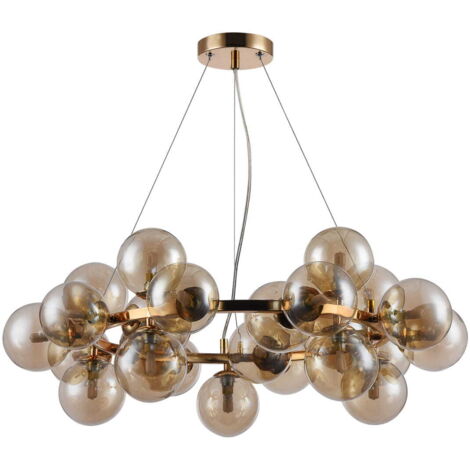 Lampadario Italux Cabella moderno oro 25xG9 grande Ø68cm