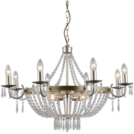 Lampadario Italux Cortina Ø75cm ottone 12 luci E14