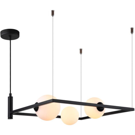 Lampadario Italux Gareth nero 3 luci G9 MDM-3975/3 BK